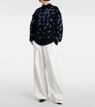 Pullover in lana vergine con paillettes | Dries Van Noten