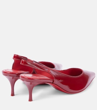 Escarpins Sporty Kate Sling 55 en cuir verni | Christian Louboutin