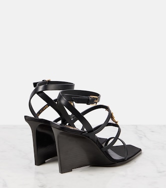 Sandali Cassandra 90 in pelle con zeppa | Saint Laurent