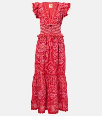 Bedrucktes Maxikleid aus Baumwolle | Farm Rio