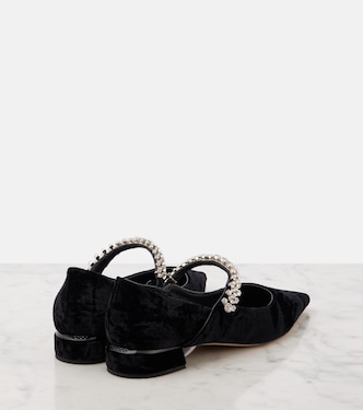 Ballerine Bing in velluto con cristalli | Jimmy Choo