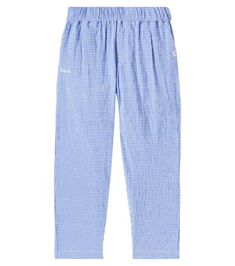 Boris gingham cotton seersucker pants | Liewood