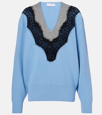 Pullover aus Schurwolle mit Spitze | Stella McCartney