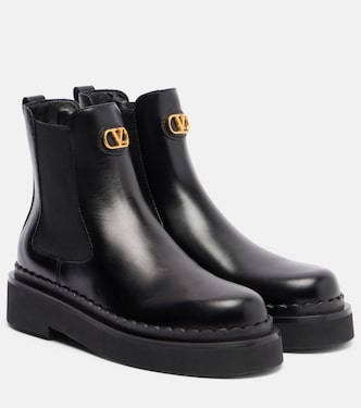VLogo Signature leather ankle boots | Valentino Garavani