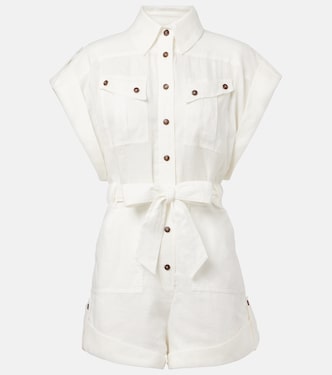 Linen playsuit | Zimmermann