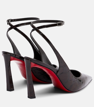 Condora 85鳄鱼纹效果皮革露跟高跟鞋 | Christian Louboutin