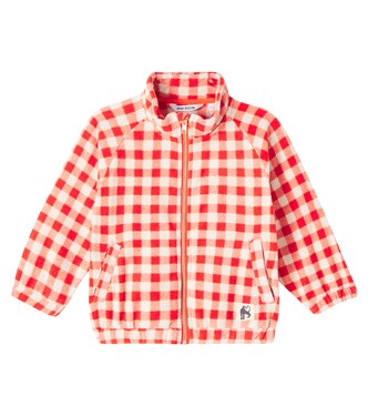 Gingham fleece jacket | Mini Rodini