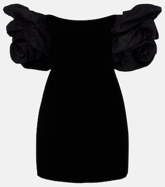 Off-shoulder velvet minidress | Carolina Herrera