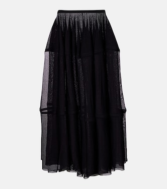 Semi-sheer midi skirt | Alaïa