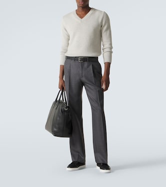 Rantulow leather-trimmed twill sneakers | Christian Louboutin