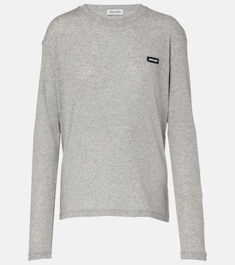 Longsleeve aus Baumwoll-Jersey | Miu Miu