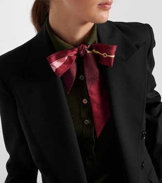 Foulard Horsebit en sergé de soie | Gucci