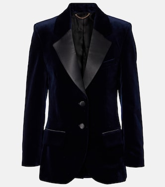 Cotton-blend velvet blazer | Victoria Beckham