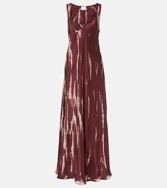 Robe longue tie & dye en soie | Anna Kosturova