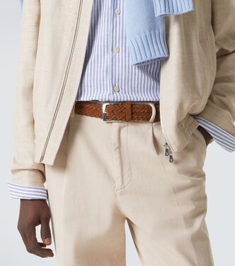 Woven suede belt | Kiton