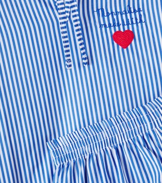 Ensemble top et short rayé en coton | Monnalisa