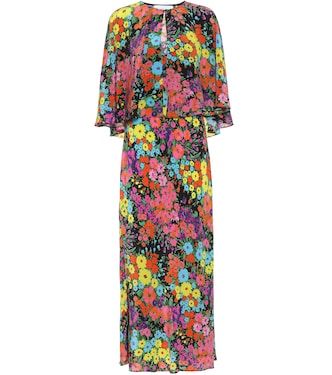 Vestido largo de seda floral | Les Rêveries