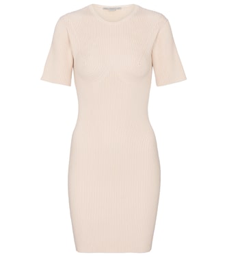 Ribbed-knit cotton-blend minidress | Stella McCartney