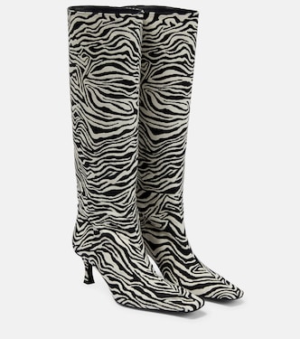 Botas altas con estampado de cebra | Proenza Schouler