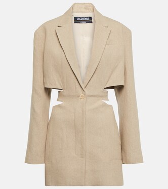 La Robe Bari cutout linen minidress | Jacquemus