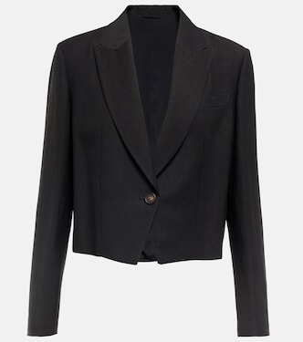 Blazer cropped | Brunello Cucinelli
