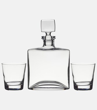 Square decanter and Rocks V glass set | Nude