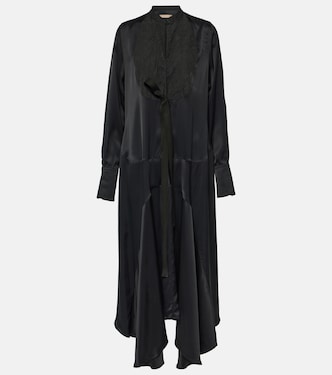 Vestido midi asimétrico plisado | Plan C