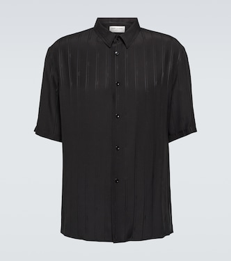 Chemise Cassandre en soie rayée | Saint Laurent