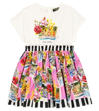 Bedrucktes Kleid Portofino aus Baumwolle | Dolce&Gabbana Kids