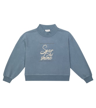 Sudadera de jersey de algodón estampada | Brunello Cucinelli Kids