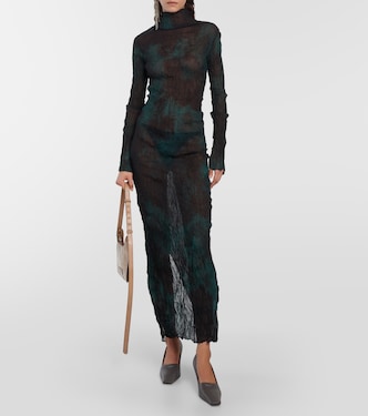Printed semi-sheer maxi dress | Acne Studios