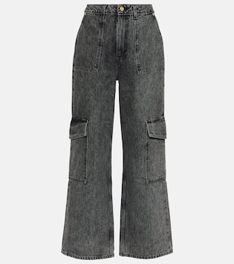 Jeans cargo a vita alta | Ganni