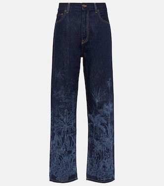 Jeans Jungle de tiro alto estampados | Alanui
