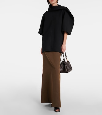 Top drapeado de crepé de lana virgen | Bottega Veneta