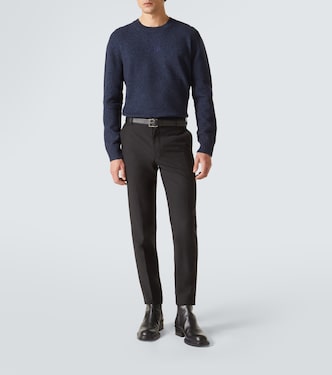 Skull embroidered wool-blend sweater | McQueen
