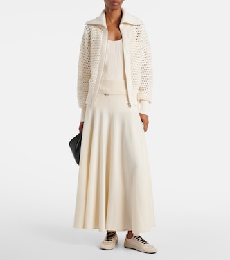 Eloise open-knit cotton zip-up cardigan | Varley