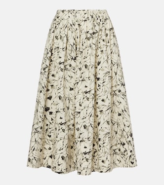 Bedruckter Midirock Austin aus Baumwollpopeline | Proenza Schouler