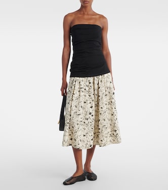 Bedruckter Midirock Austin aus Baumwollpopeline | Proenza Schouler