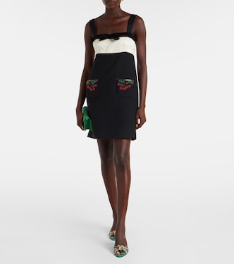 Crepe Couture embroidered minidress | Valentino