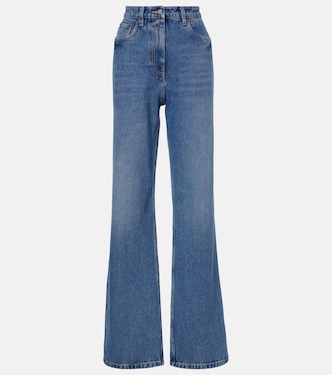 Jeans anchos de tiro alto | Prada
