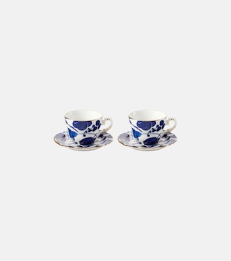 Mama set of 2 floral porcelain teacups | La DoubleJ