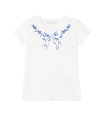 Floral cotton-blend T-shirt | Monnalisa