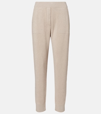Ribbed-knit cashmere-blend tapered pants | Brunello Cucinelli