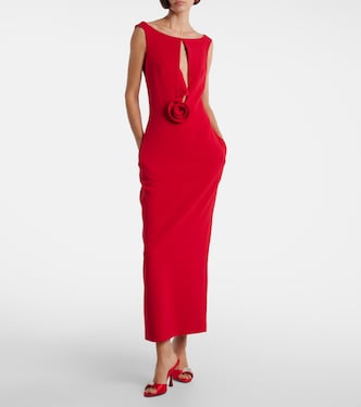 Floral-appliqué wool-blend gown | Magda Butrym