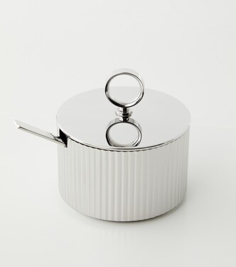 Bernadotte sugar bowl and spoon set by Sigvard Bernadotte | Georg Jensen