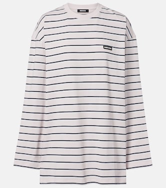 Striped oversized cotton jersey T-shirt | Rotate