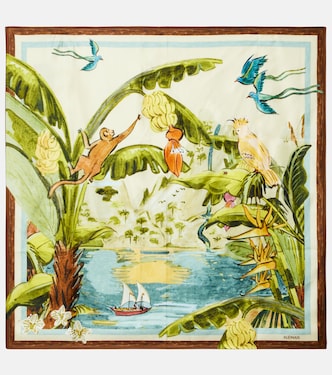 Sciarpa in raso di seta con stampa | Alémais