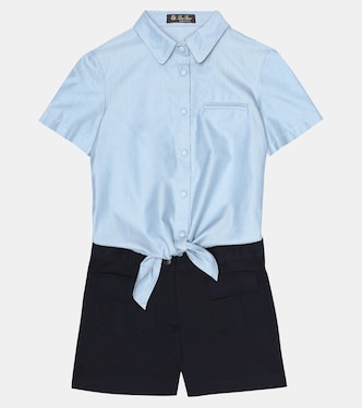 Bermudas Tanya en mezcla de algodón | Loro Piana Kids