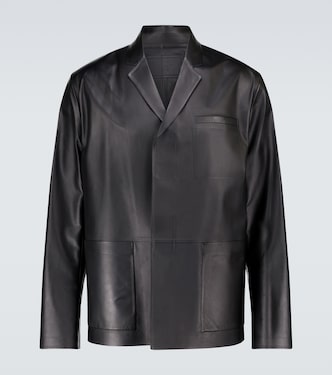 Hemdjacke aus Leder | Prada