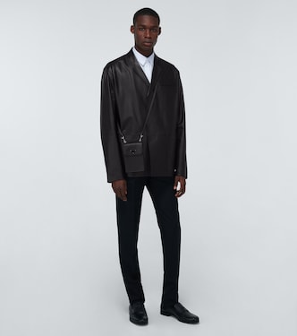 Hemdjacke aus Leder | Prada